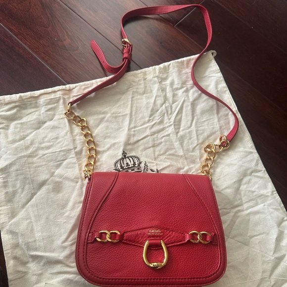 Ralph Lauren purse in red with a long belt/ chain . Brand new with tags - Picture 3 of 3
